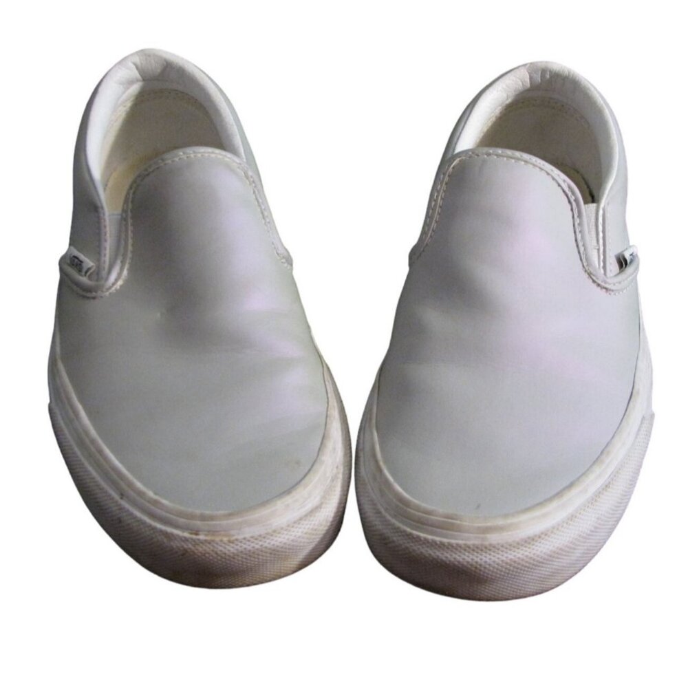 VANS 8.5 Women's White Iridescent Asher Slip on Shoes Sneakers (7 Men's)